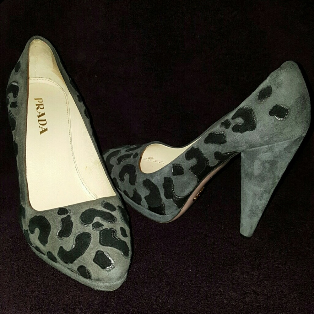 PRADA leopard print heels
