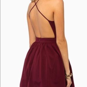 Backless skater dress