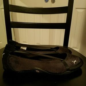 Puma black ballet flats