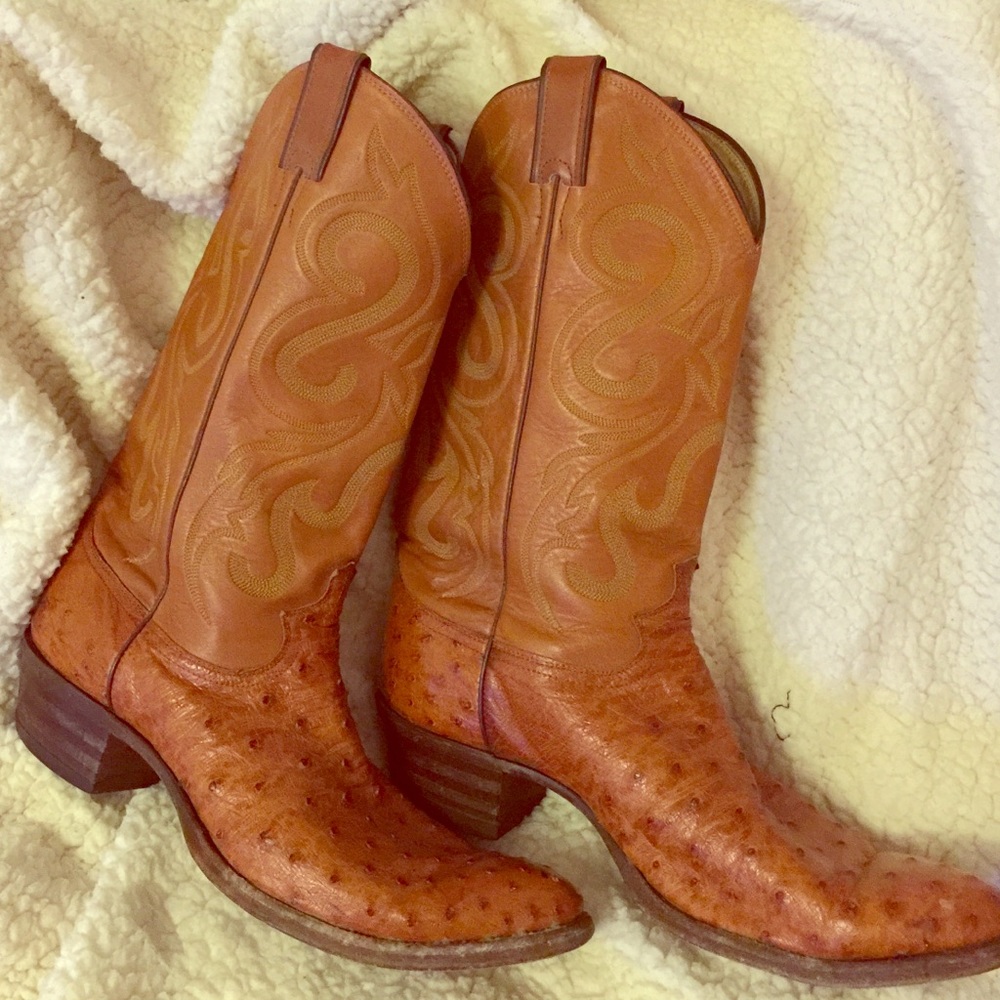 Justin Full Quill Ostrich Boot.🐴