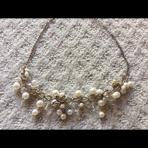 Faux pearl choker