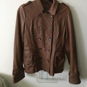 Anthropologie Idra Brown Leather Jacket