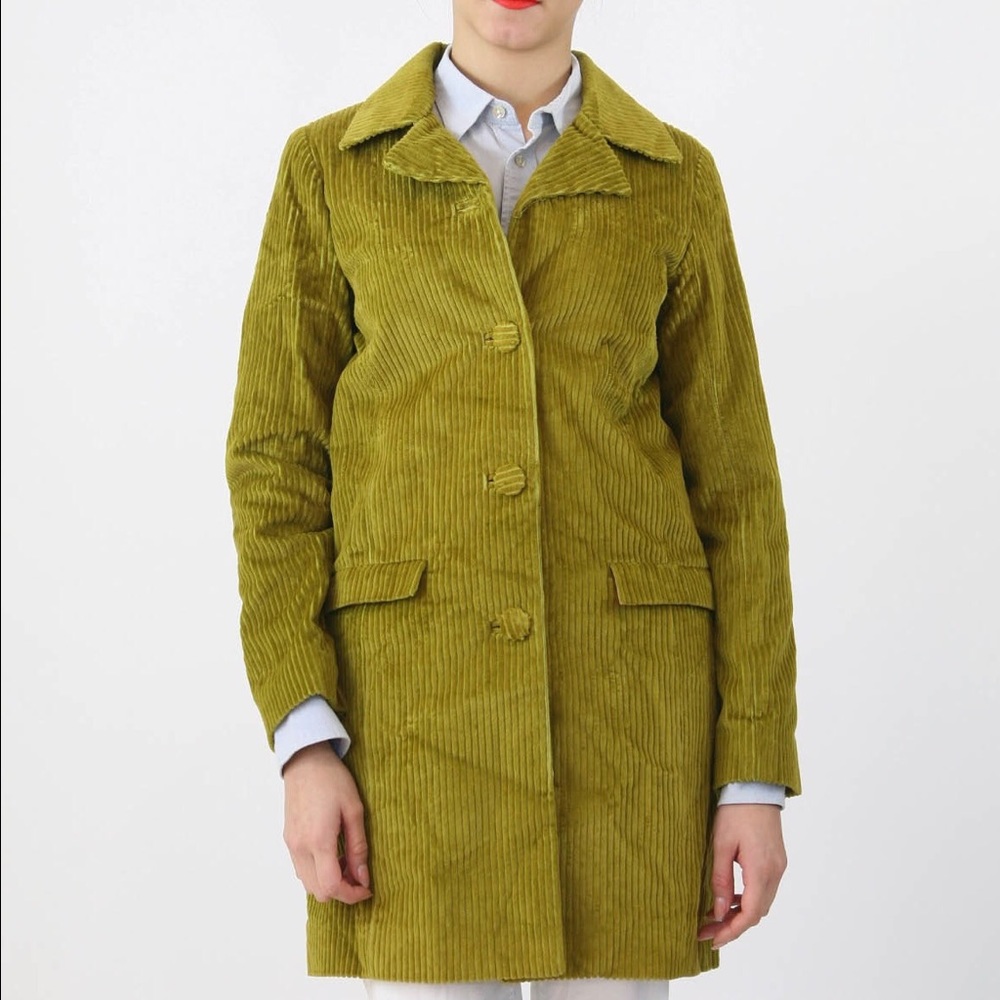 Green Marigold Missoni for target corduroy trench