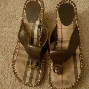 Original Burberry Wedge, shoes, size 9