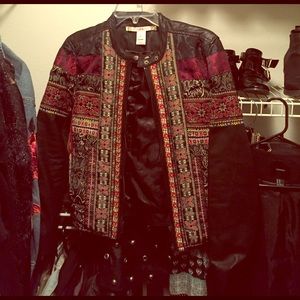 Chelsea & Violet Patterned leather jacket