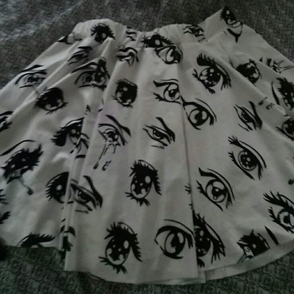 Kawaii japanese anime eyes skirt