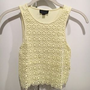 Topshop Yellow Crop Top
