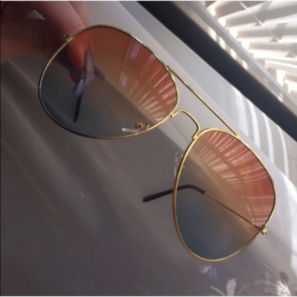 🐡Amber & Teal🐬 Aviators - Picture 2 of 4