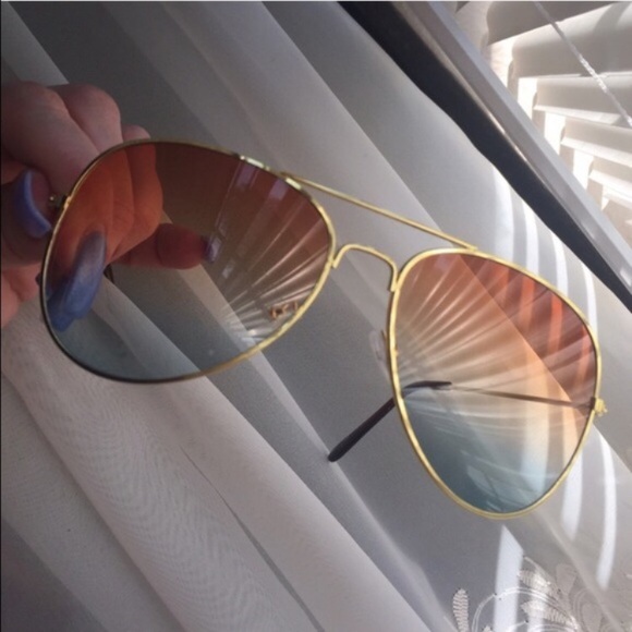 🐡Amber & Teal🐬 Aviators - Picture 4 of 4