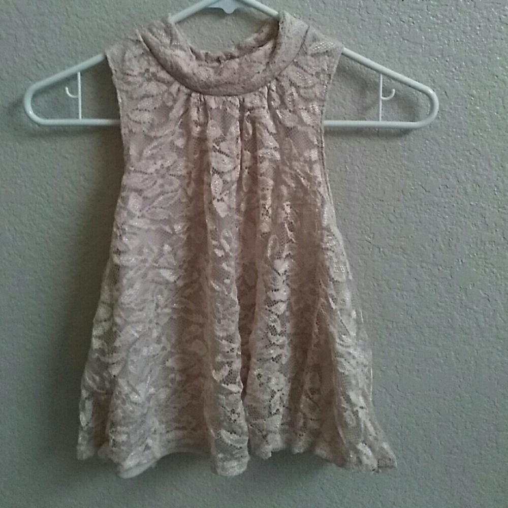 Pastel pink lace crop top