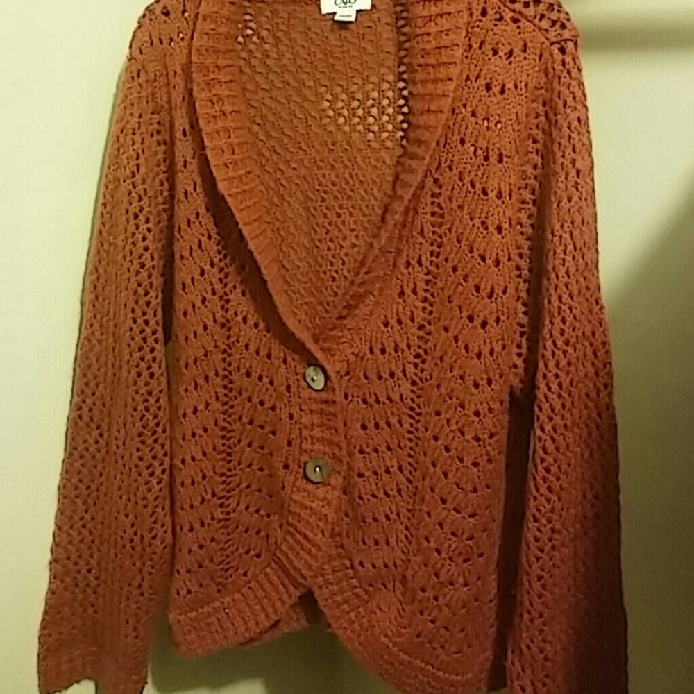 Open weave cardigan