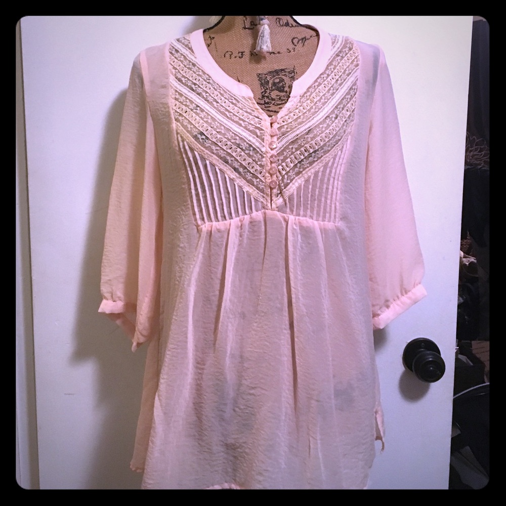 SALE🎉 Anthro Sheer Tunic - Picture 1 of 4
