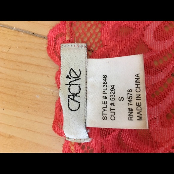 Top made of lace dark orange new never been worn - Picture 5 of 5