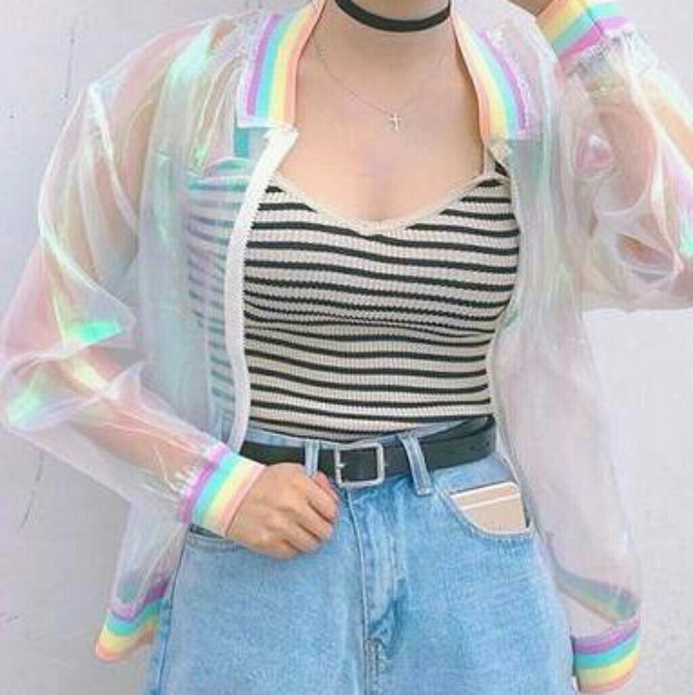 Holographic rainbow jacket