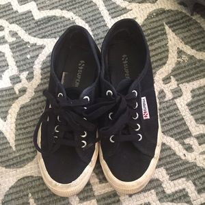 Black Superga sneakers