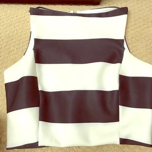 Black and White Crop Top