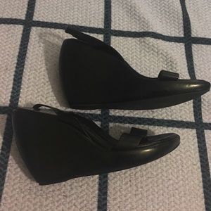 Prada Shoes - PRADA BLACK WEDGES SZ 37 Prada Shoes - PRADA BLACK WEDGES SZ 37