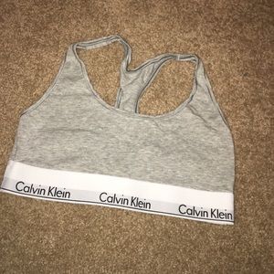 Grey Calvin Klein Racerback Bra