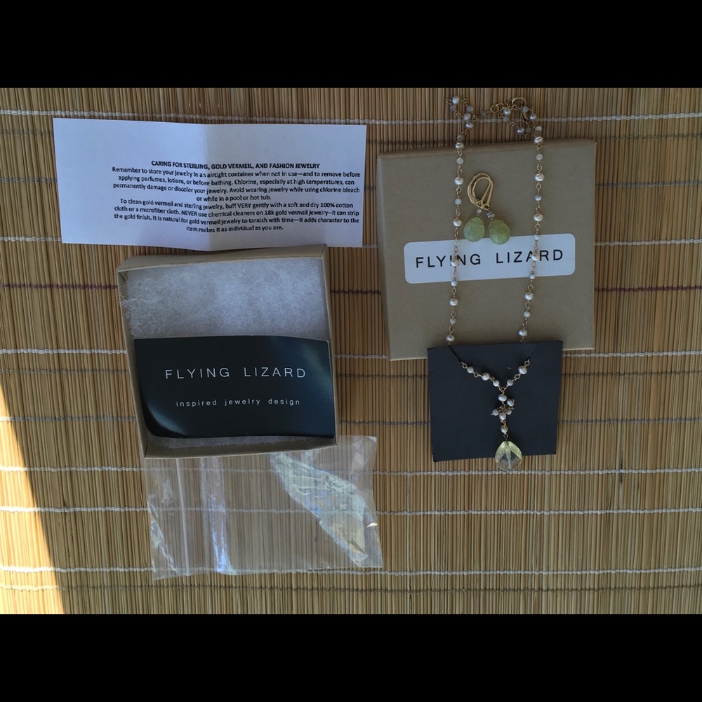Necklace & earrings *Flying Lizard* save over $70 - Picture 2 of 3