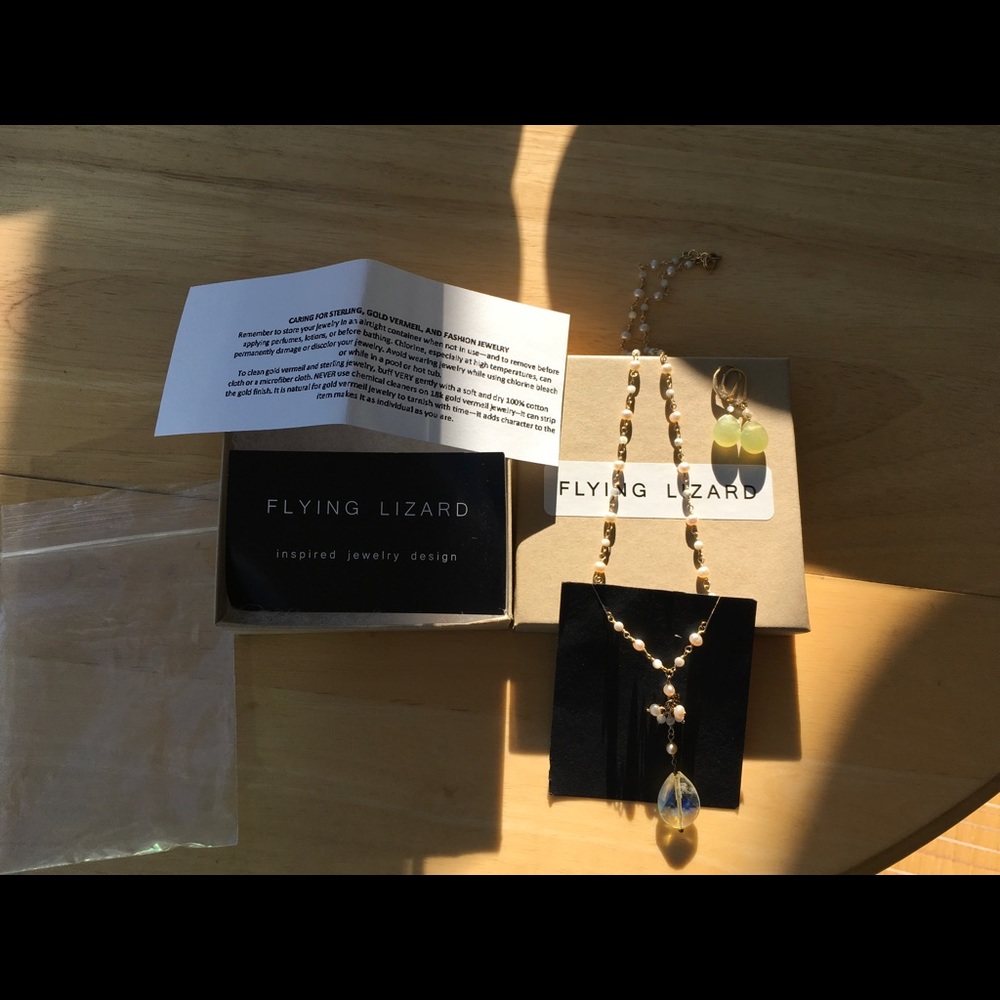 Necklace & earrings *Flying Lizard* save over $70 - Picture 3 of 3