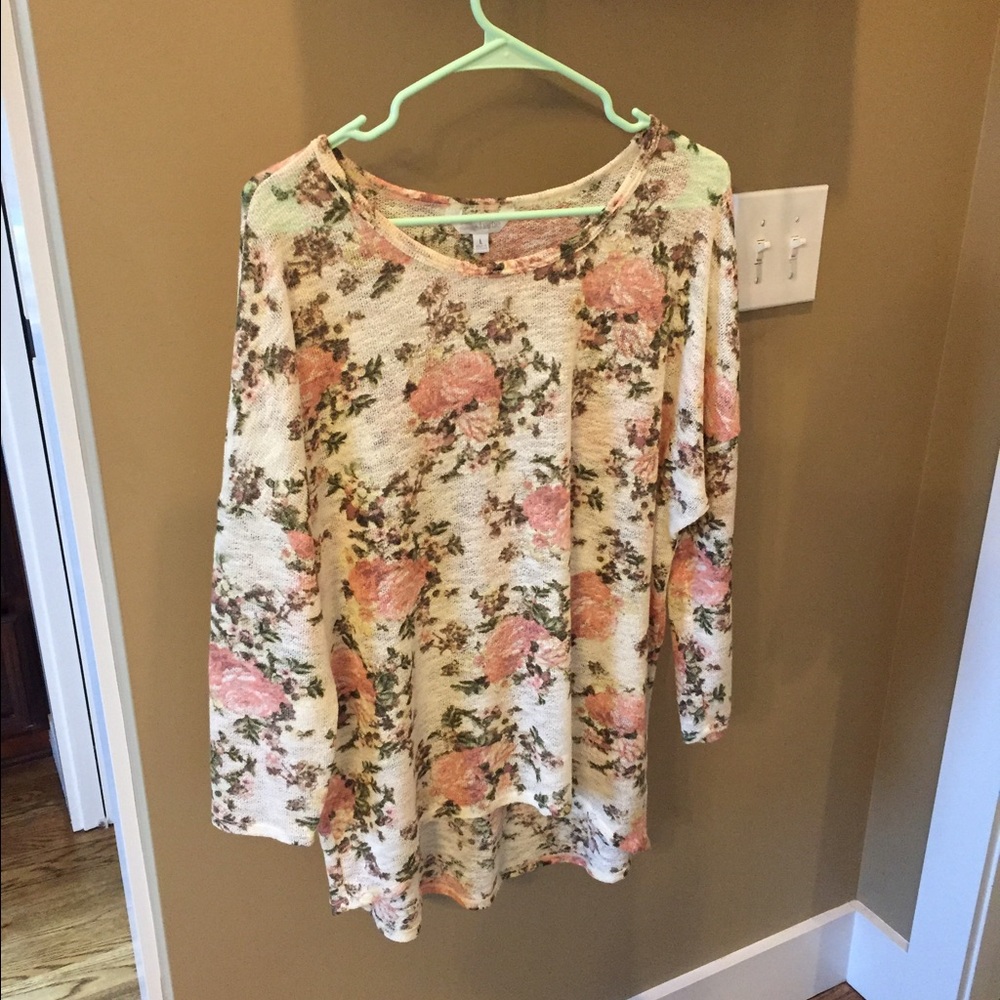 Charming Charlie sheer floral top! New without tag