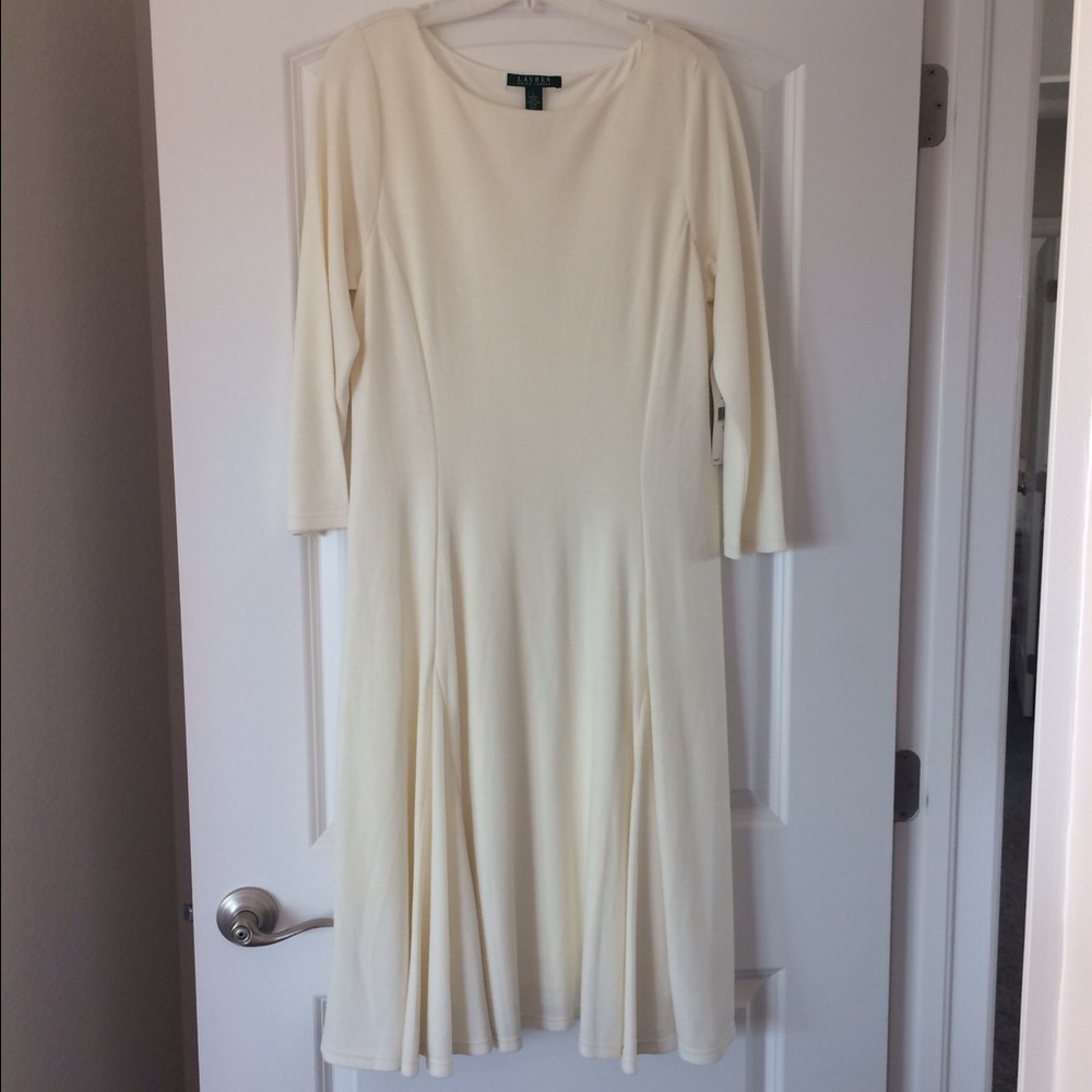 NWOT CREAM RALPH LAUREN DRESS