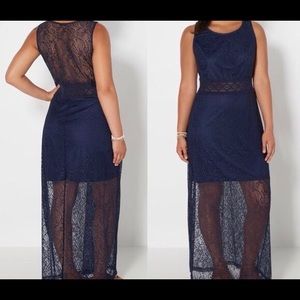 Rue 21 Crochet Illusion Maxi Dress Plus Size.