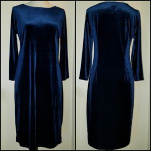 Blue Velvet Dress