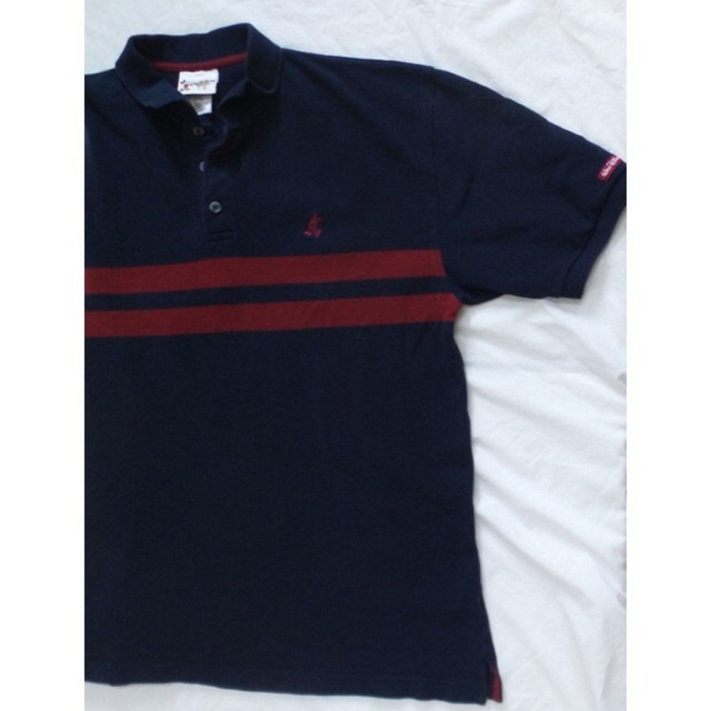 Disney Mens Striped Mickey Polo Shirt