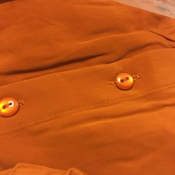 πHPππRust Button Down Collar Crop Top - Picture 6 of 7