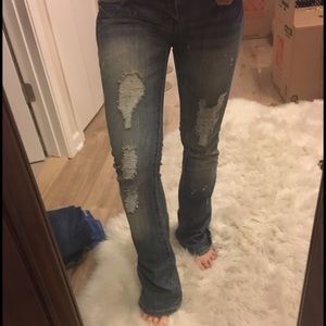 Almost famous destructed jeans