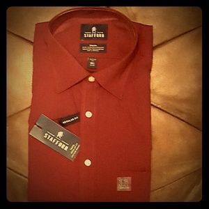 💥Stafford💥Men's burgundy dress shirt