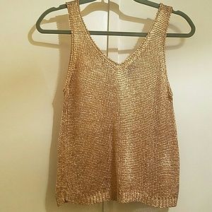 Topshop Shimmer Tank Top
