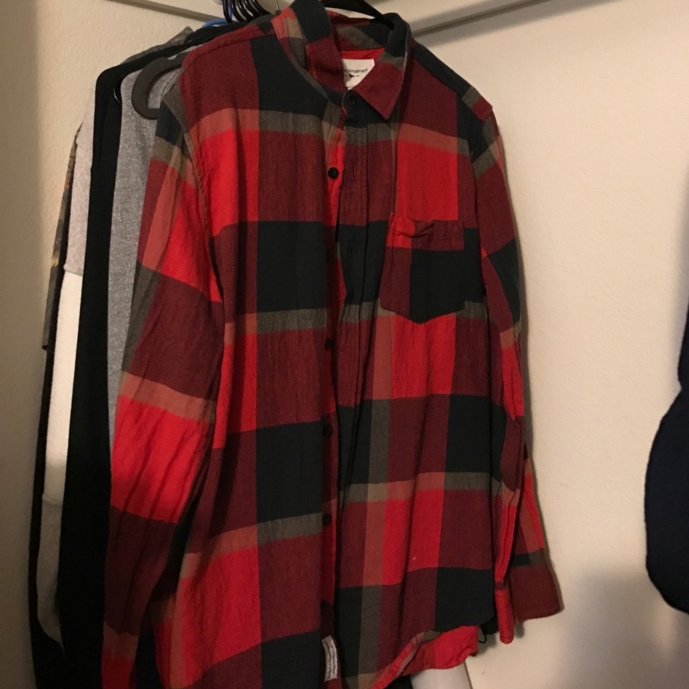 Modern amusement red and black flannel