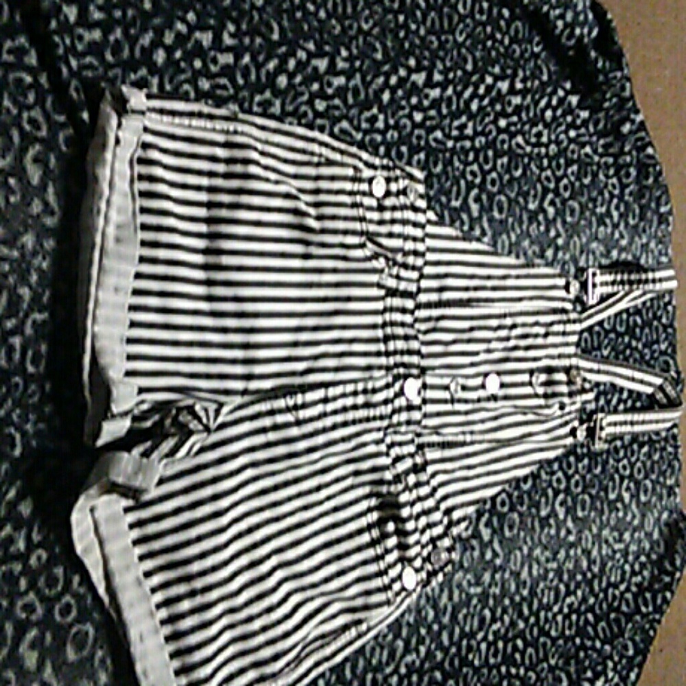 Striped overalls size extra large