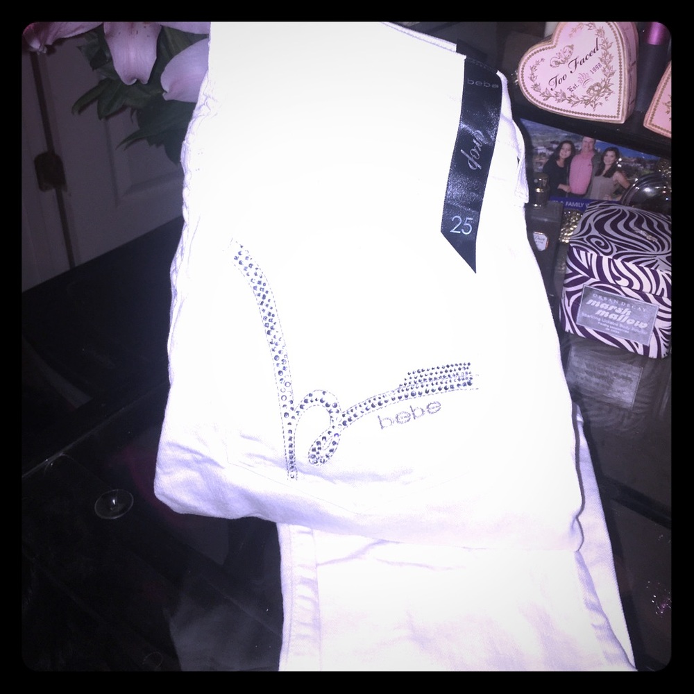 White Bebe jeans