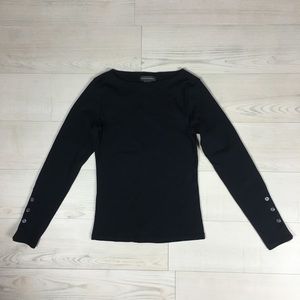 Black Banana Republic Sweater W/ Button Sleeves