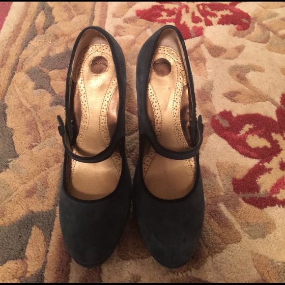 Navy &SlateBlue SAM EDELMAN Embellished Mary Janes - Picture 4 of 4