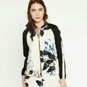 NWT ZARA FLORAL PRINT BOMBER JACKET NWT ZARA FLORAL PRINT BOMBER JACKET
