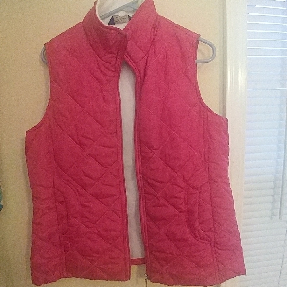 Pink puffer vest