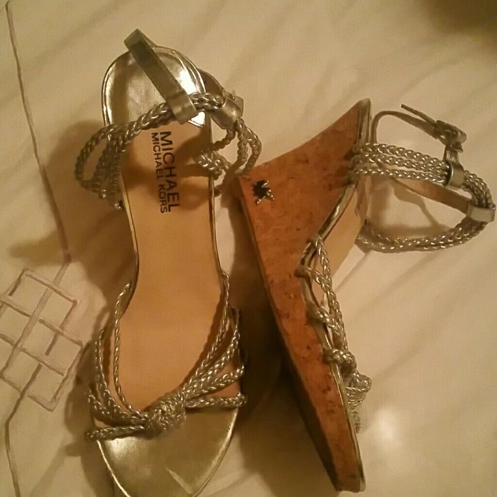 Mk silver shoes