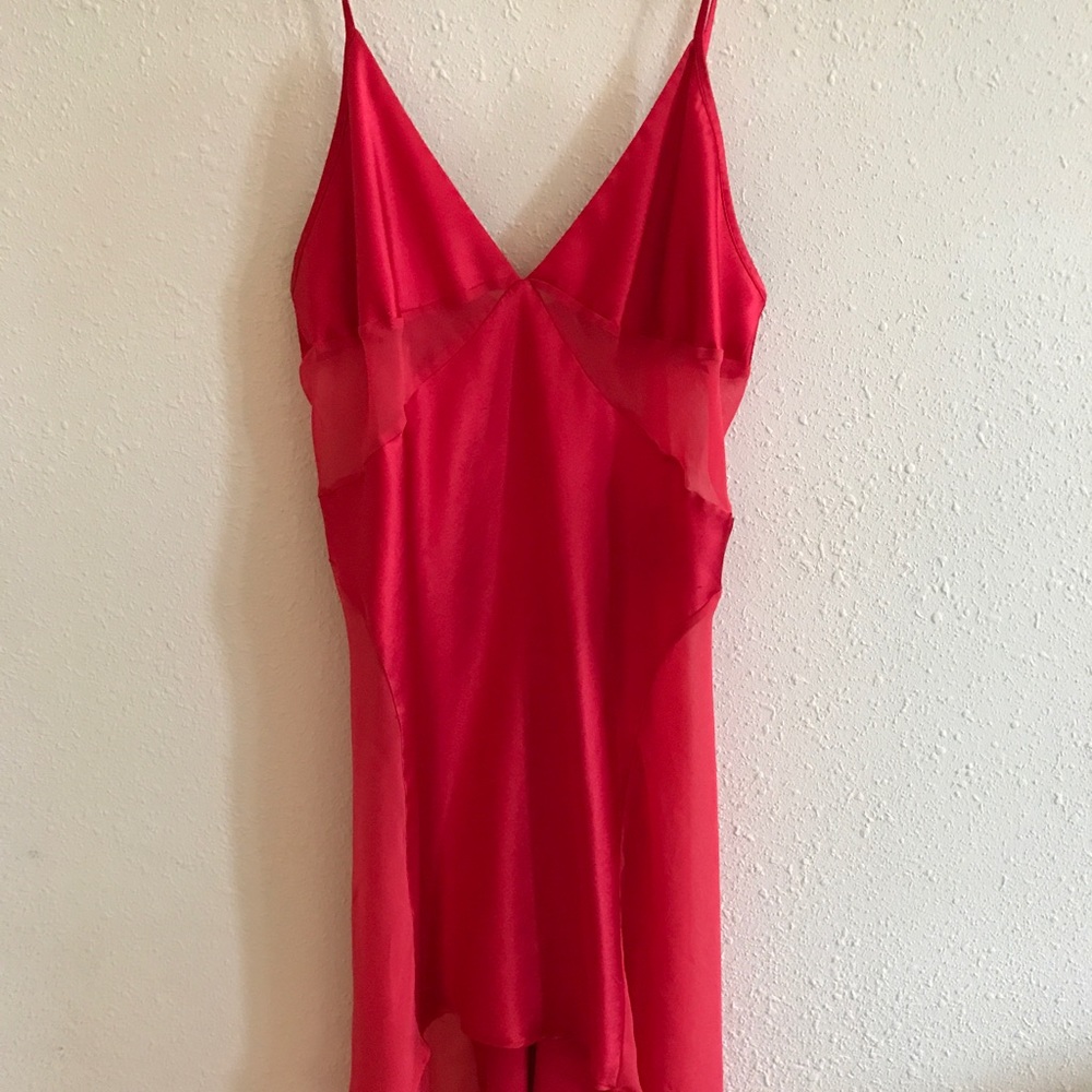 Sexy red satin nightie
