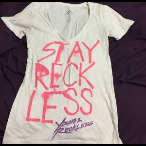 Young and Reckless V-neck tee