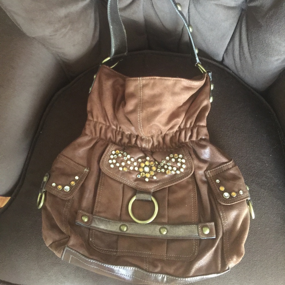 Leather studded bag