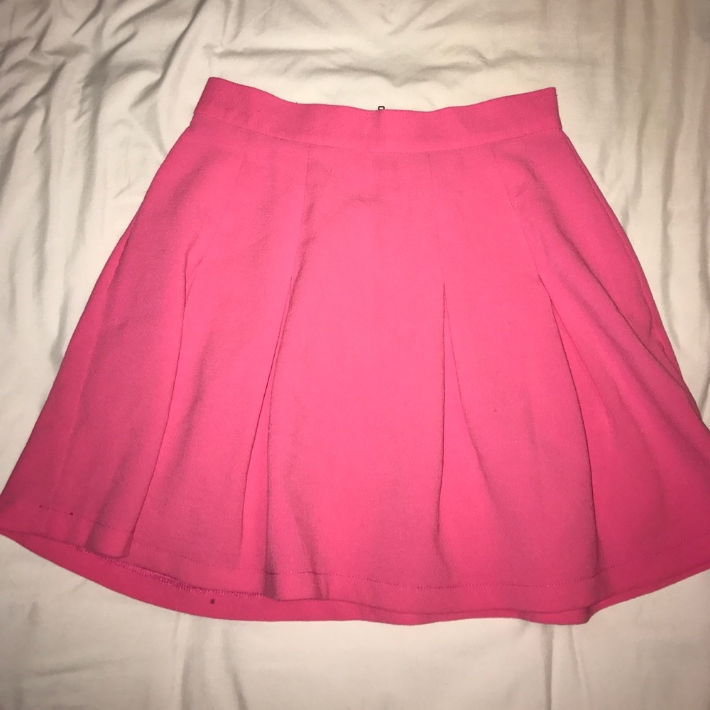 Hot pink high waist skirt