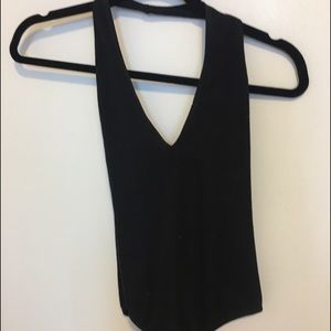 American Apparel Deep V scoop back body suit