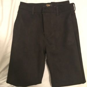 Black suede jeggings