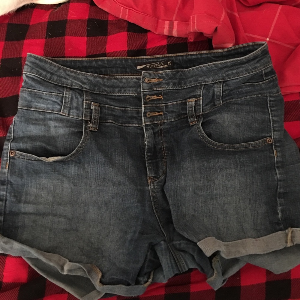 Lovesick Hot Topic High Waisted Jean Shorts