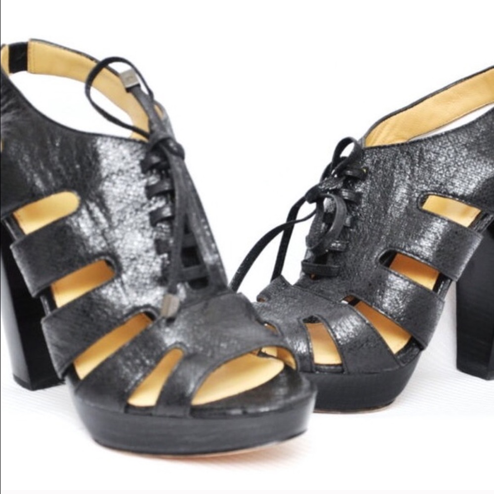 Coach lace up platform sandals