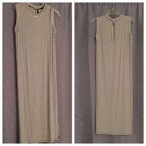 Striped stretch maxi dress